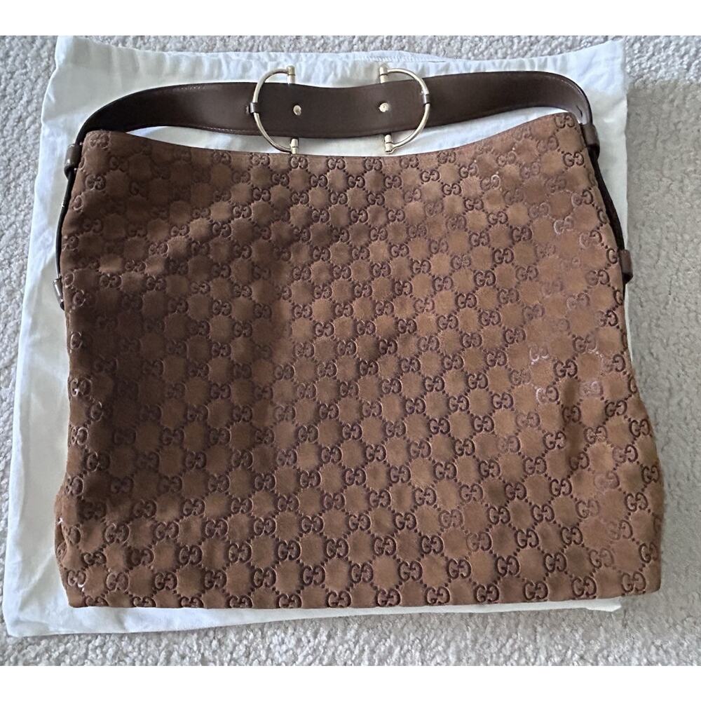 AUTHENTIC GUCCI BEATRIX LARGE TOTE BAG PEPPER BROWN 850546 - Picture 11 of 16